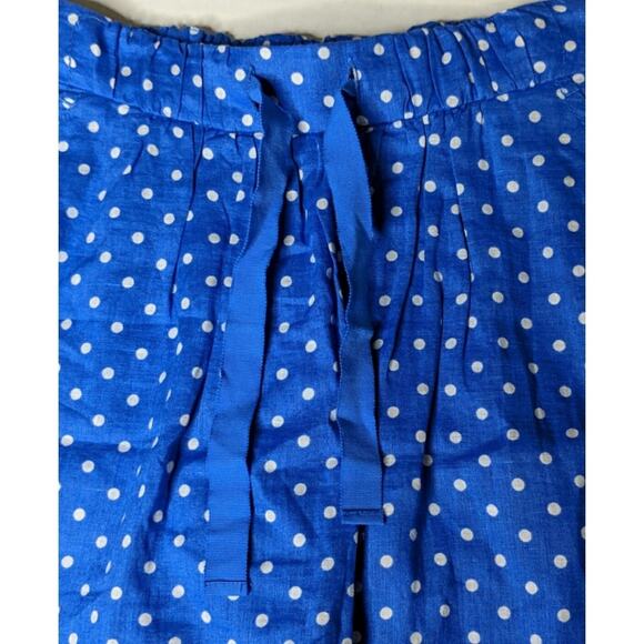 J Crew Boardwalk Linen Skirt Polka Dotted 2 - Picture 3 of 8